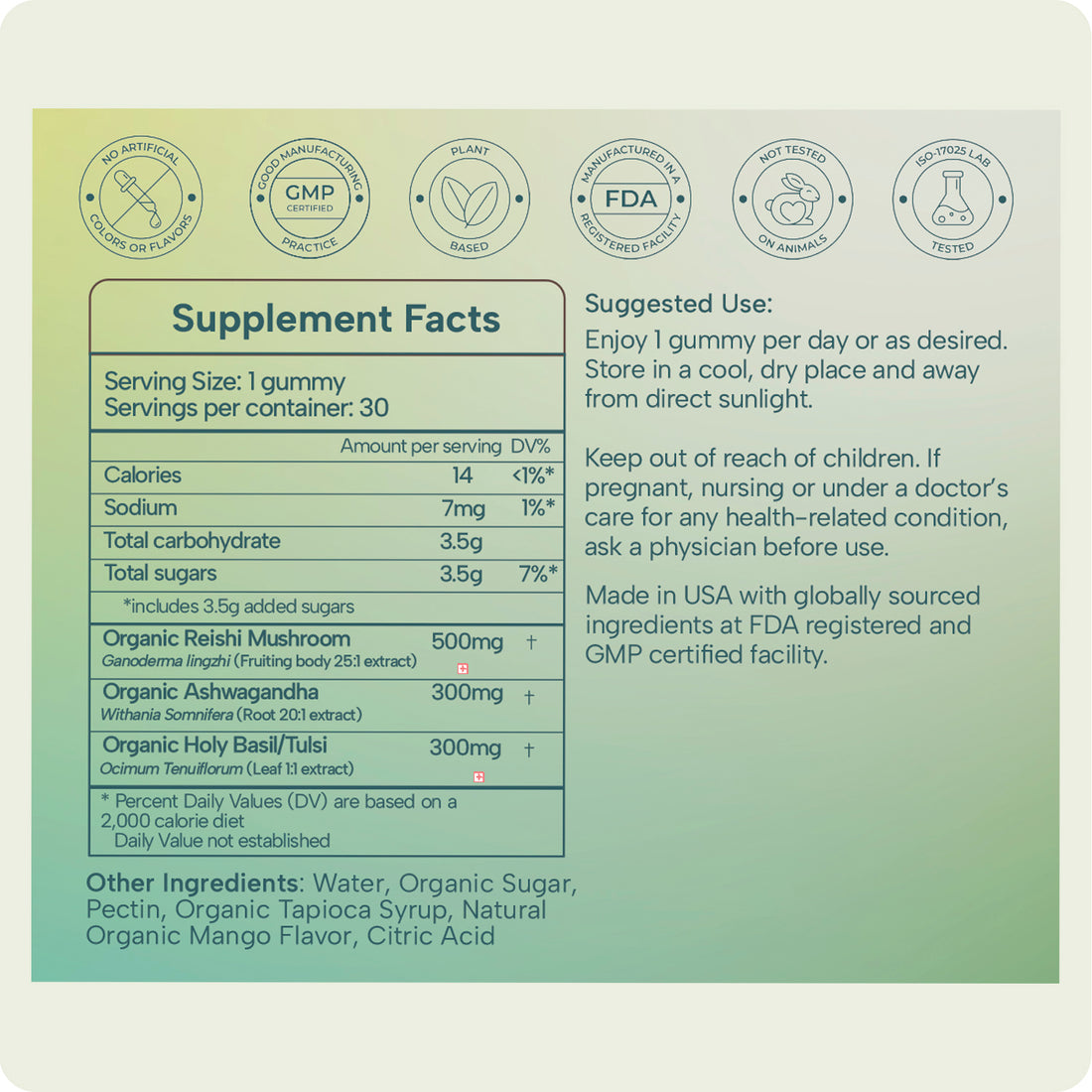 Adrift and Calm Mushroom and Herbs Wellness Gummies