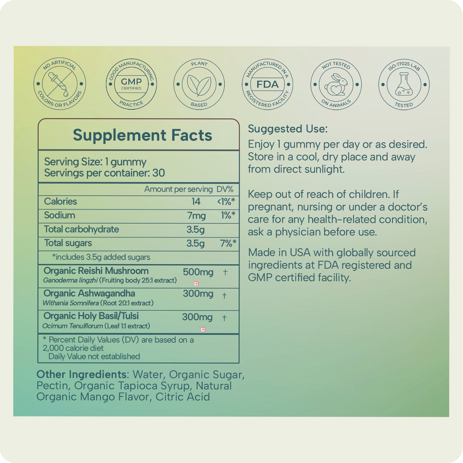 Adrift and Calm Mushroom and Herbs Wellness Gummies