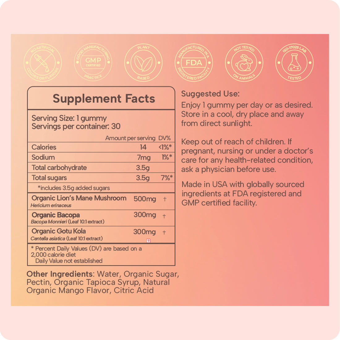 Aware and Here Mushroom and Herbs Wellness Gummies